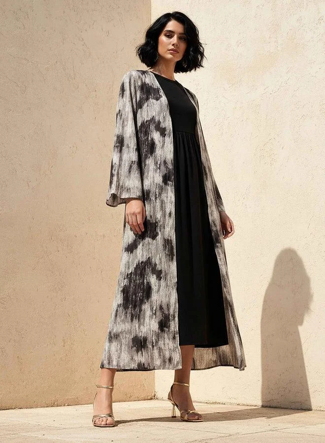 Splash FAV Regular Fit Kimono Abaya Shrug with Print